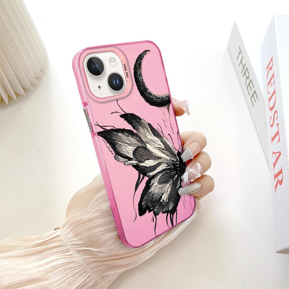 Modische Bunte Silberfarbene Doppelseitige Handyhülle Weiche Kante Hartschale Vollständige Abdeckung Stoßfeste Handyhülle für Samsung A16 A55 Xiaomi Redmi 14C Poco C75