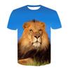 Men's Women's T-shirt with Tiger Lion Leopard Portrait Pattern 3D Digital Print Loose Short Sleeved Top T-Shirts Men’s