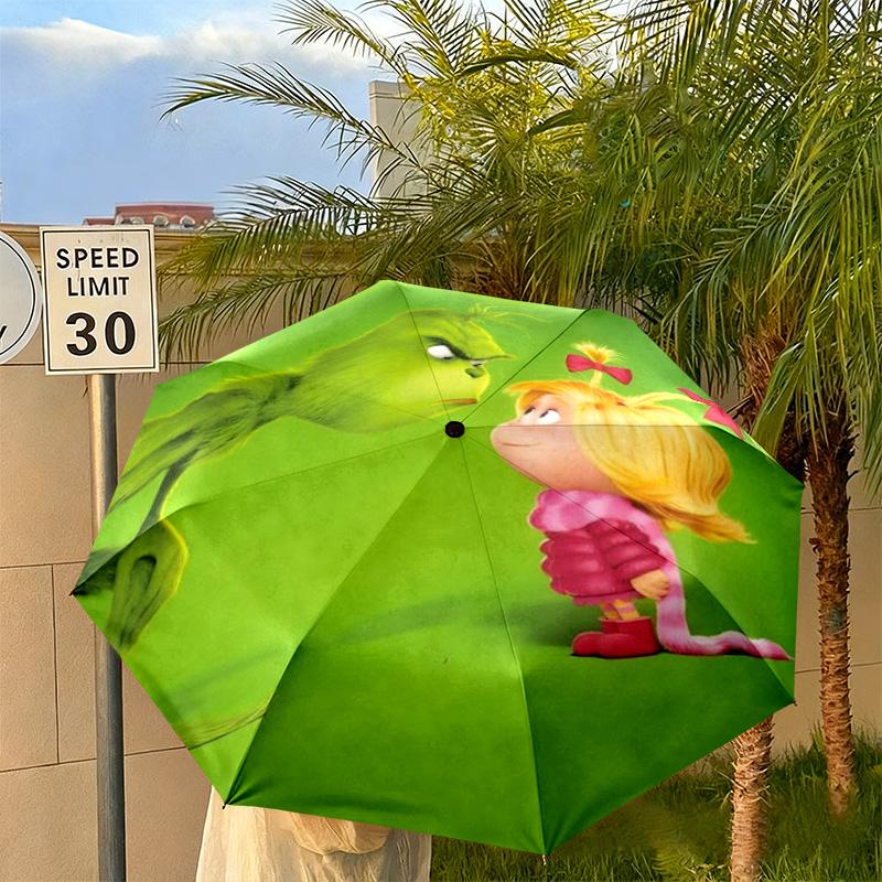Christmas Comedy How the Grinch Stole Christmas Umbrella home essential wrought iron eight legged multifunctional travel camping essential umbrella 11