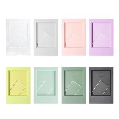 1PC 3inch Light Luxury Vertical Mini Color Photo Frame Modern Picture Holder Stand for Home Office Table Decoration Ornament