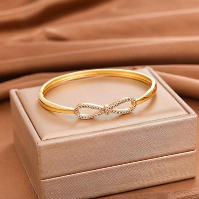 Sweet Golden Bow Bracelet for Daily Wear, Bow Bracelet for Light Luxury Accessories