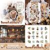 Stunning 46 Pcs Coffee Pattern Scrapbook Journal Stickers For Personalized Notebook Decoration