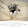 [Shinjuku Gin No Kura] Heart Crown Stud Earring (Single Earring) - Crown Style, 925 Sterling Silver, Gothic, Gothic Lolita Style, Small