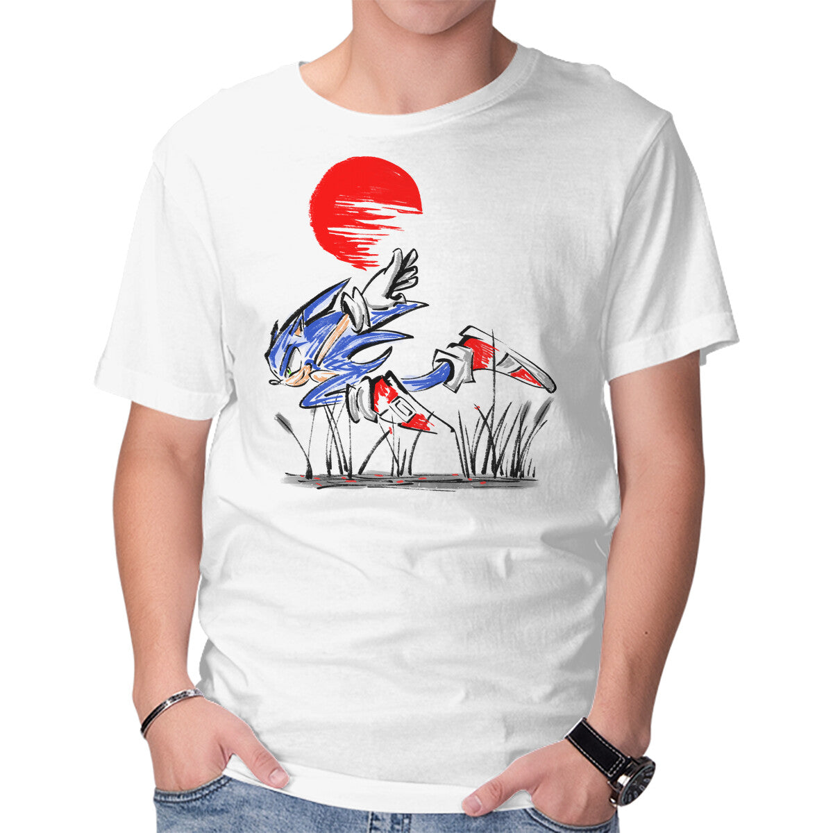 Unisex Crew Neck T-Shirt Ink Fast Graphic Short Sleeve Casual Tee XS