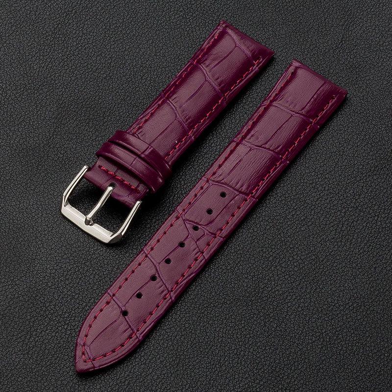 

Ремешок для часов из телячьей кожи с текстурой бамбука и пряжкой-штифтом для мужчин и женщин 16mm