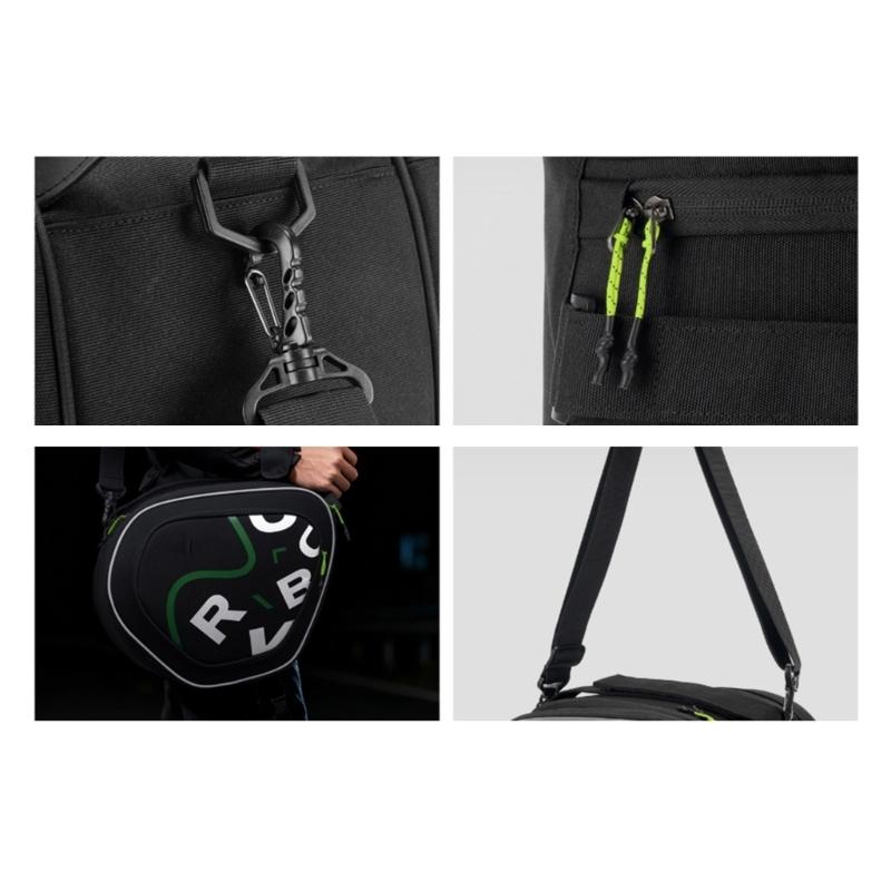 Sturdy Construction Motorcycle Storage Bag with 12L Capacity Double Closure Opening Accommodating Helmets and Ergonomic Design for Unobstructed Leg