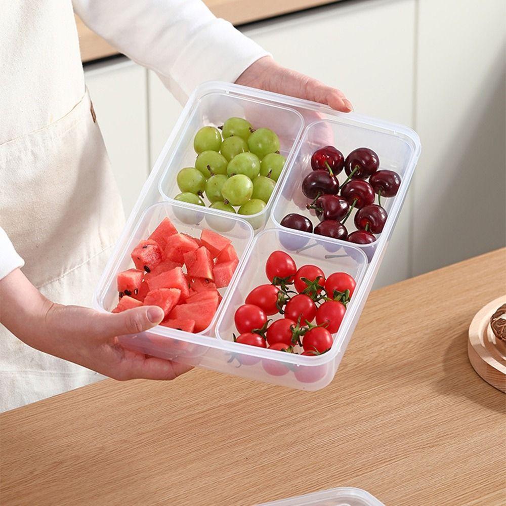 Plastic Refrigerator Storage Box Sealed Large Capacity Frozen Meat Box Fresh-keeping with Lid Food Preservation Box for Home
