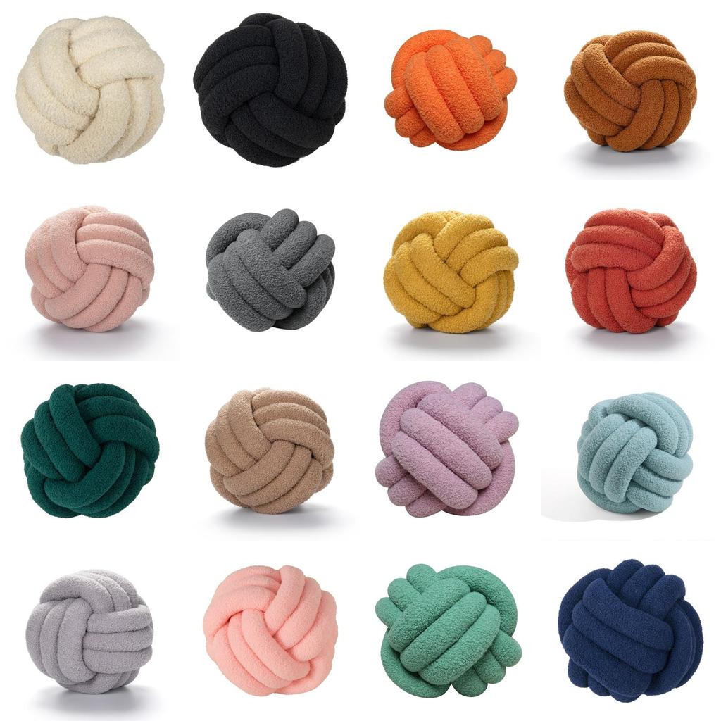 Modern Minimalist Knit Throw Pillow With Lamb Wool Cover For Home Decor And Couch Comfort