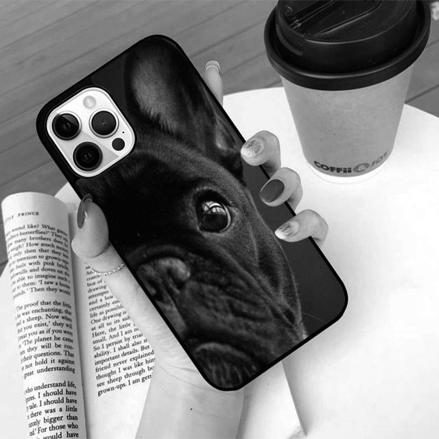 Black French Bulldog Dog Phone Case Cover For iPhone 17 Air 16 15 14 Plus 13 12 11 Pro Ma Apple  Shell Coque