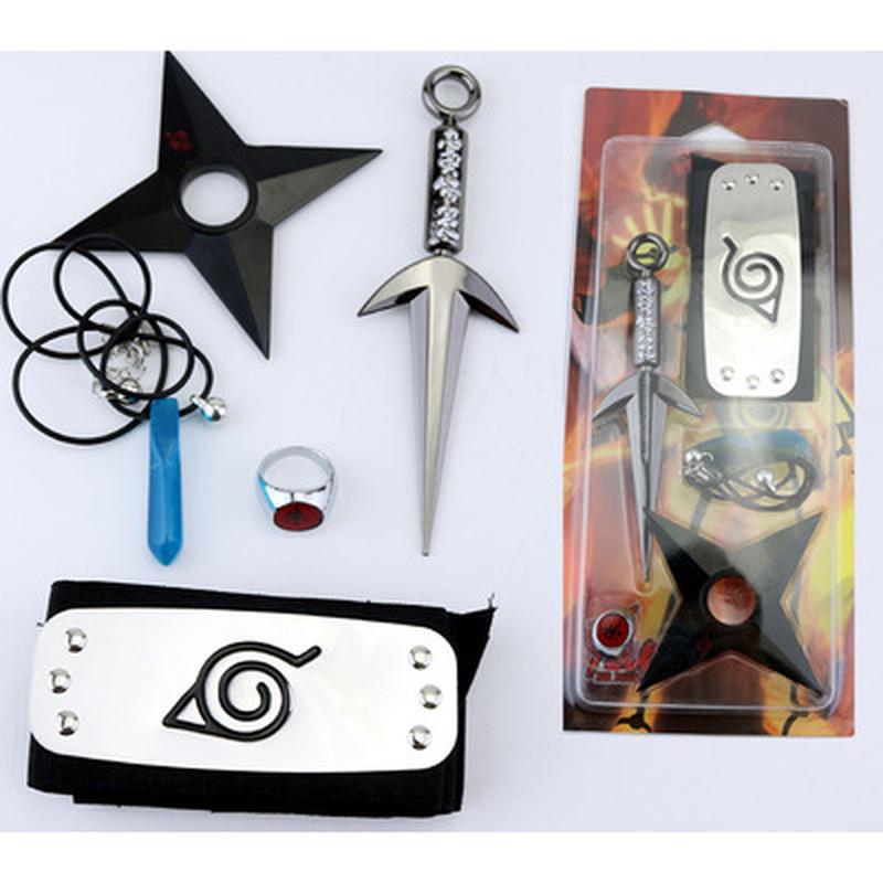 

Реквизит для косплея, набор из 5 предметов, повязка на голову Асума Какаши Итачи Акацуки ниндзя, аксессуары в стиле аниме, полные наборы Full Sets