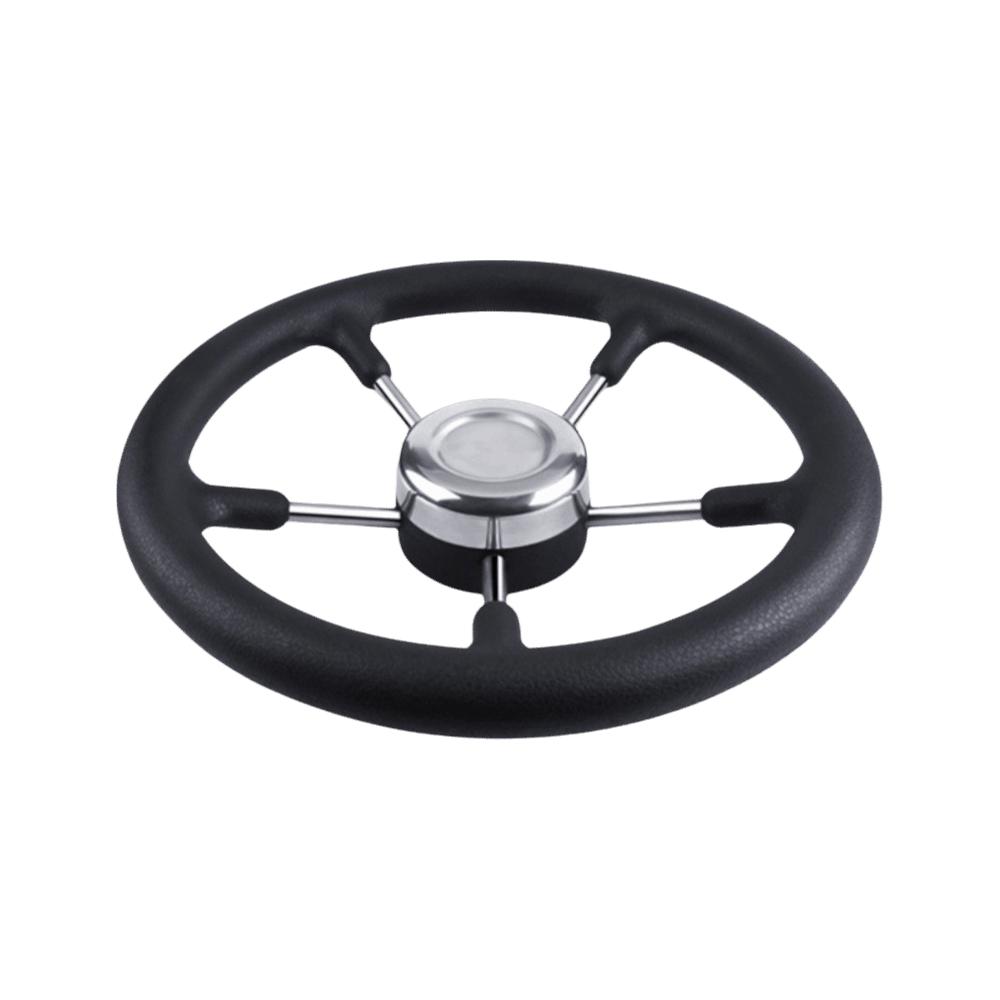 Black Foam Grip Marine Steering Wheel Stainless Steel Destroyer Steering Wheel  Pontoon Boat чёрный