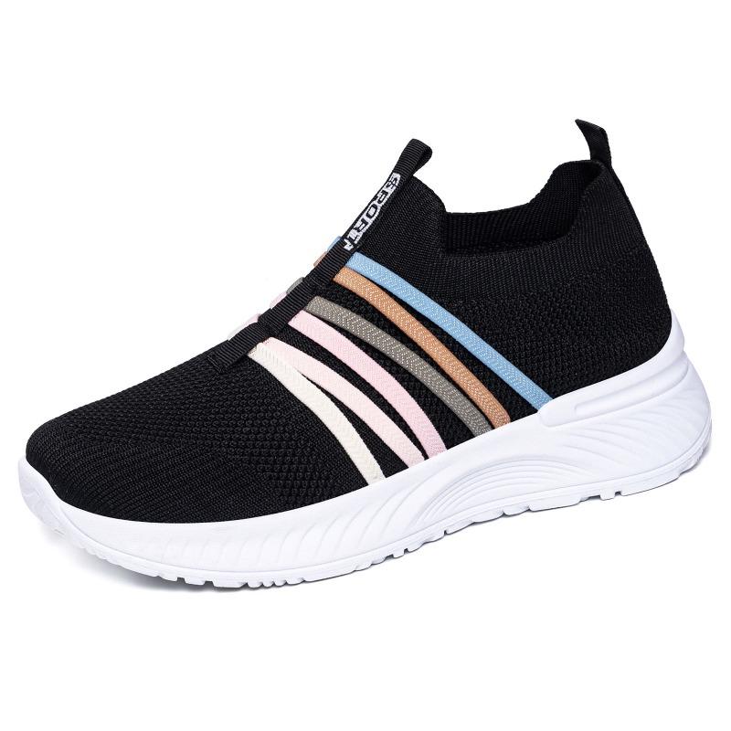 Shoes Women's Shoes Summer New Breathable Fly-woven One-pedal Casual Shoes Soft Sole Not Tired Mother Shoes