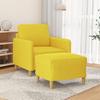 VidaXL Armchair with Footrest Light Yellow 60 Cm Fabric 3201189