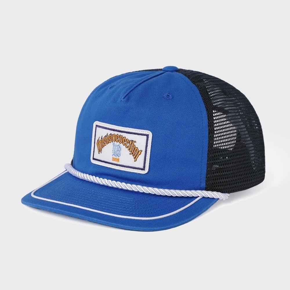 ThIs Is Never That Wappen Mesh Trucker Cap Blue OS