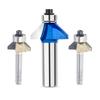 4pieces 1/4"/1/2" Shank Chamfer Router Bit Woodworking Milling Cutter 45Degree Knife with Top Bearing Bevel Edge