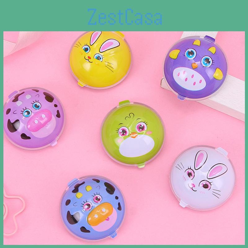 Cartoon Chick Rabbit Plastic Semi Circle Mini Animal Car Toy Parent Play Child