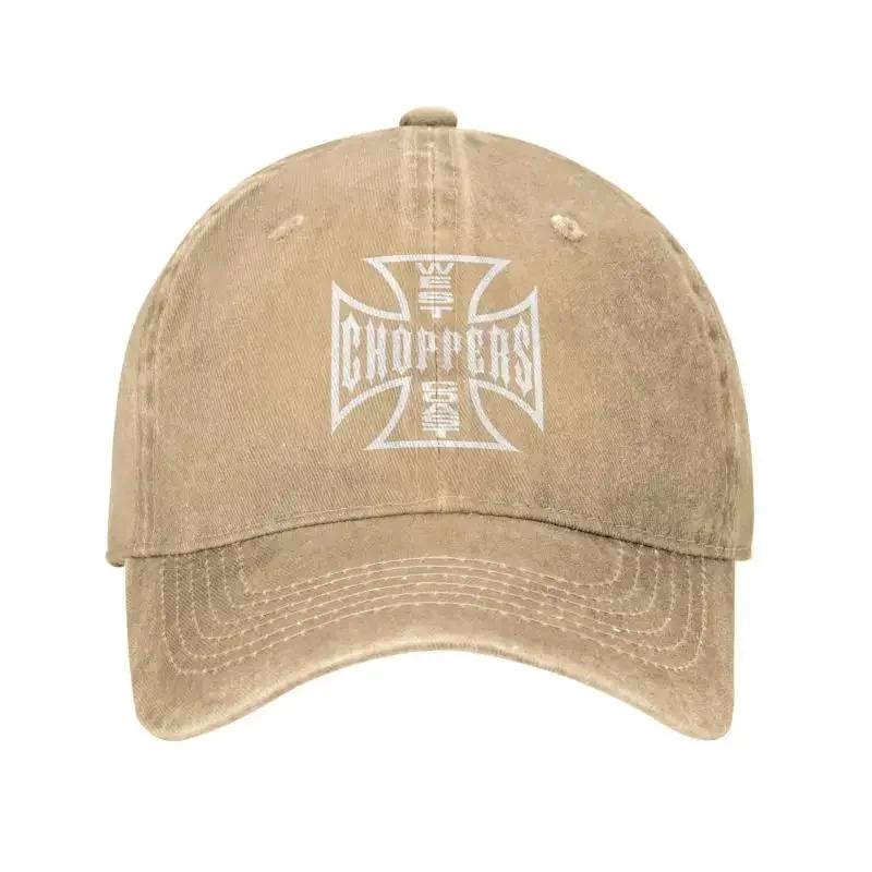 Classic Cotton West Coast Iron Cross Choppers Baseball Cap for Men Women Adjustable Hat Vintage Outdoor Workouts Soft Sun Cap
