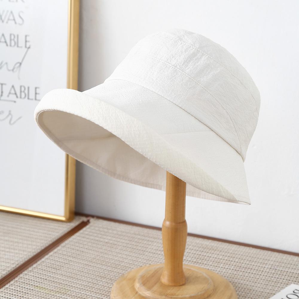 Solid-colored Cotton-linen Hats High-end Casual Sunscreen with Rolled Edges Bucket Hats For Men Women Fisher Hat