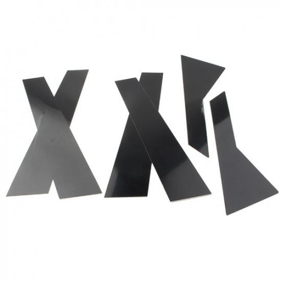 For VW Jetta - Door Trim Pillar Posts 6pcs/ Set Piano Cover Black