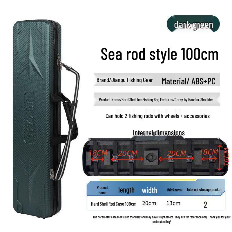 Fish Rod Bag for Raft, Lure, and Sea Fishing - No Disassembly Required, Fits Reel Line Groups, Multiple Models, Winter-Ready Storage.