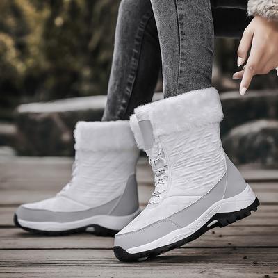 Mode Schoenen voor Dames Winter Pluche Comfortabele Katoenen Schoenen met Dikke Zolen Anti-Slip Buitenwerk Sneeuwlaarzen Dameslaarzen 2024 Trend
