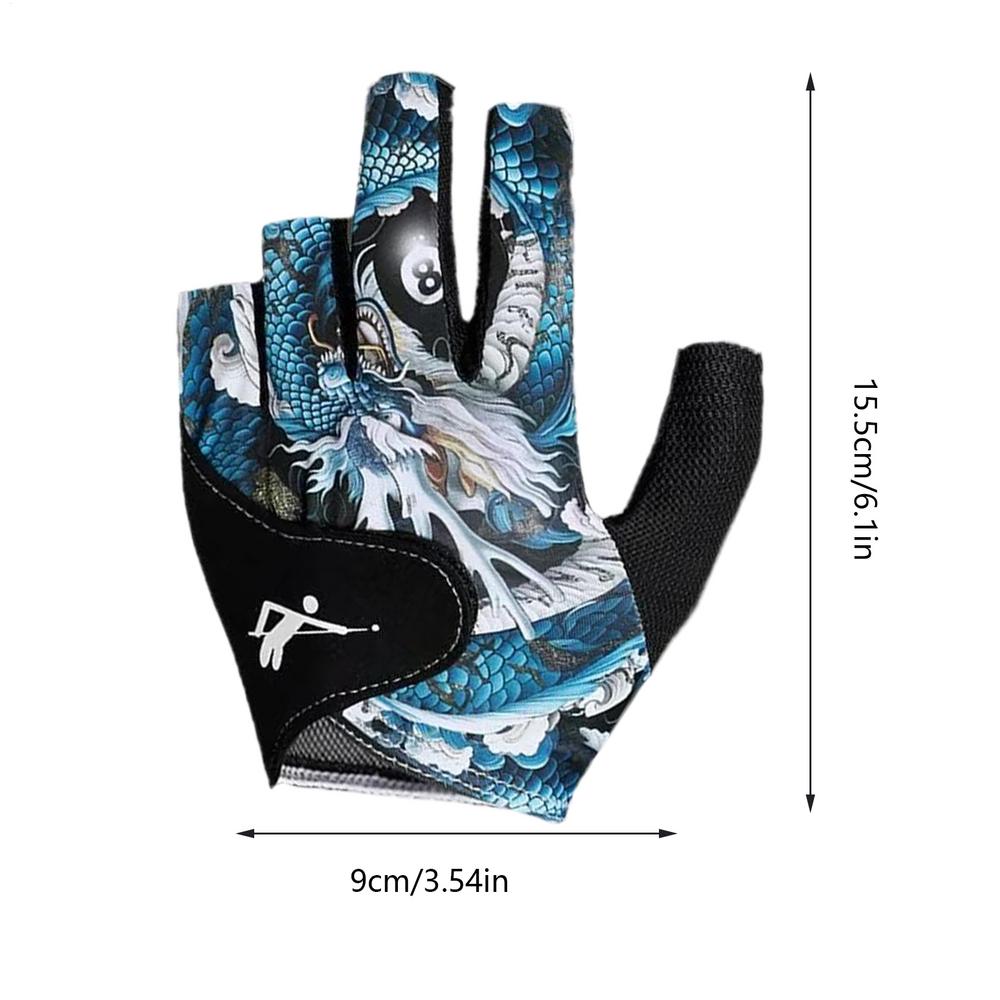Professional Billiards Gloves Adjustable Elastic Fingerless Pool Mittens Comfortable Wear-Resistant Billiard Accessories Gloves