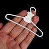 10 Mini Hangers White Coat Dress Doll Plastic Clip Hangers For Doll Wardrobe