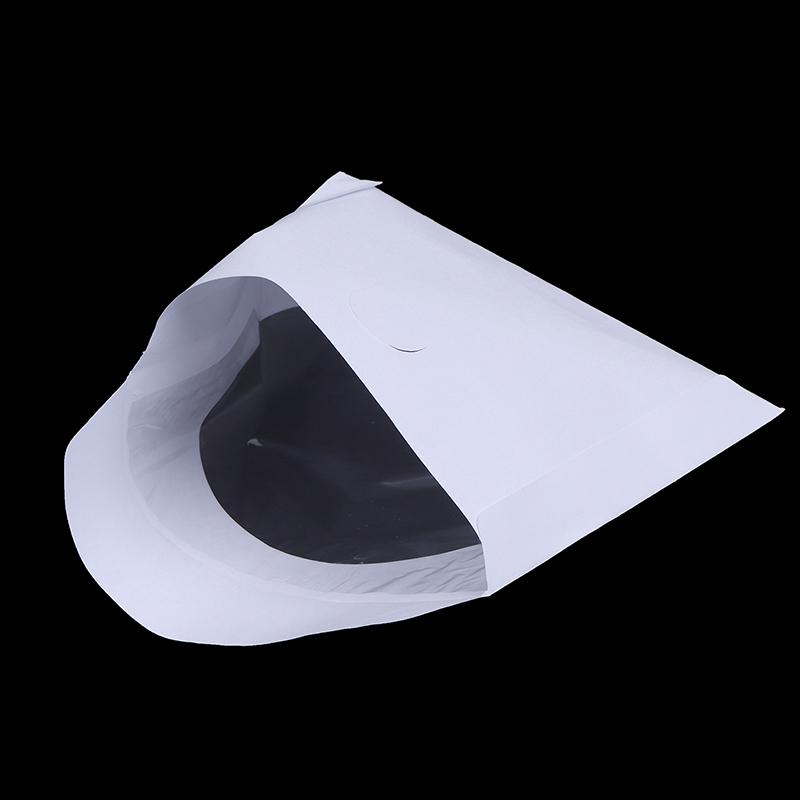 Envelopes Storage Clear Window Case Flap White Folded Paper Bag 10/50Pcs 12.5Cm Cd Dvd Disc Paper Sleeves