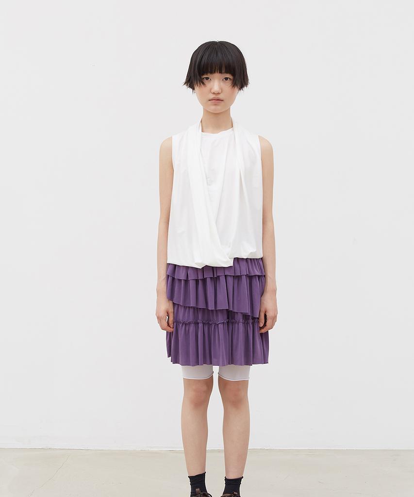 Koseumoseu Drape Fold Sleeveless (White)