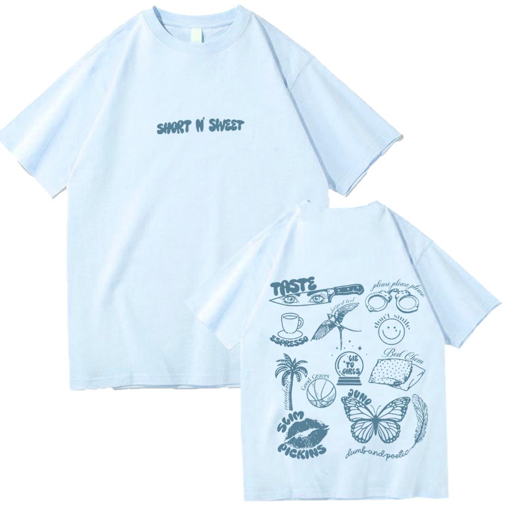 Sabrina Carpenter Short N' Sweet T-Shirts Sabrina Carpenter Merch Harajuku O-Neck Unisex Shirts Ins Y2k Hot Sell New Brand