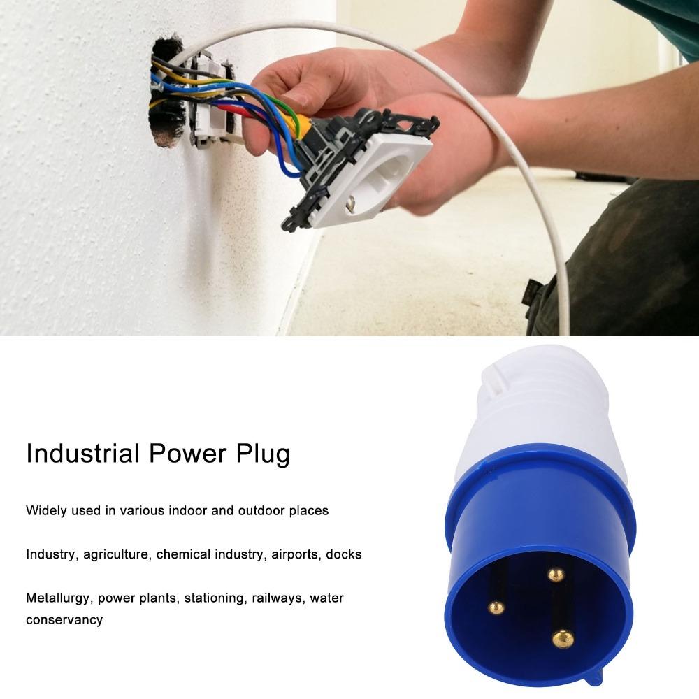 32A 220-250V Industrial Plug Connector IP44 Generator Plug  Heavy Duty Applications