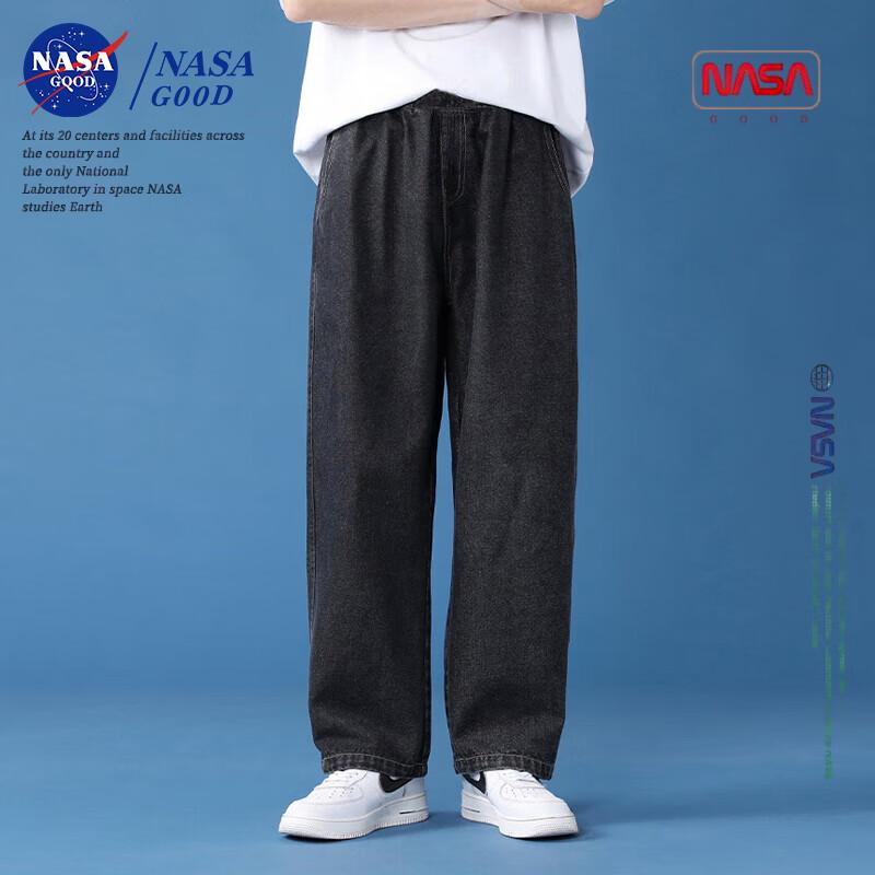 NASA GOOD Men's Casual Loose Straight Leg Jeans