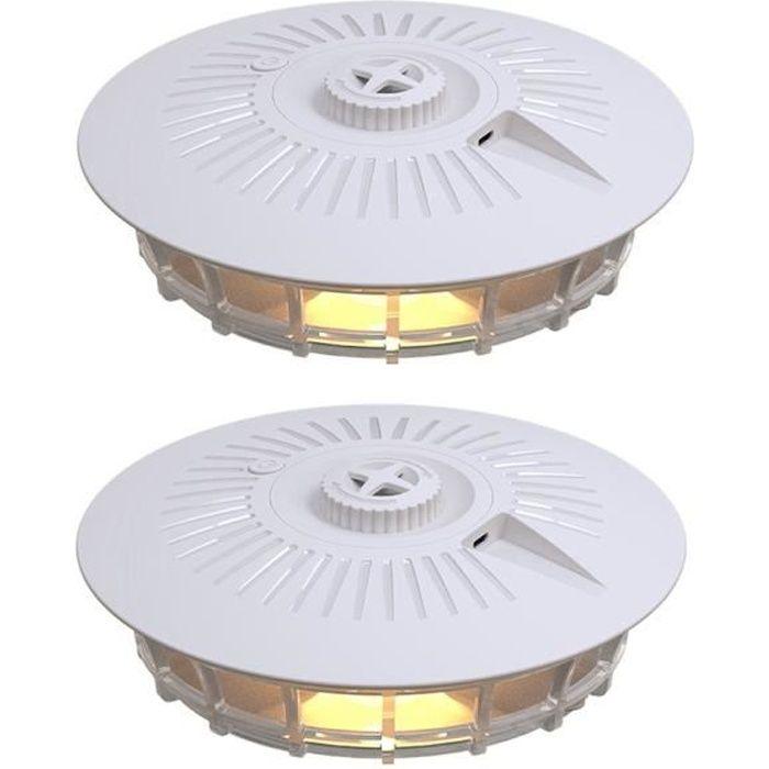 2 pièges à puces domestiques, LED 4 modes, panneau adhésif, adaptés aux chenils intérieurs, extérieurs et pour animaux de compagnie.