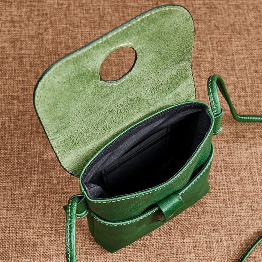Fashion Cow Leather Cross body Bags For Woman Retro Casual Luxury Design Phone Purse Custom Initials Lady Business Shoulder Bag