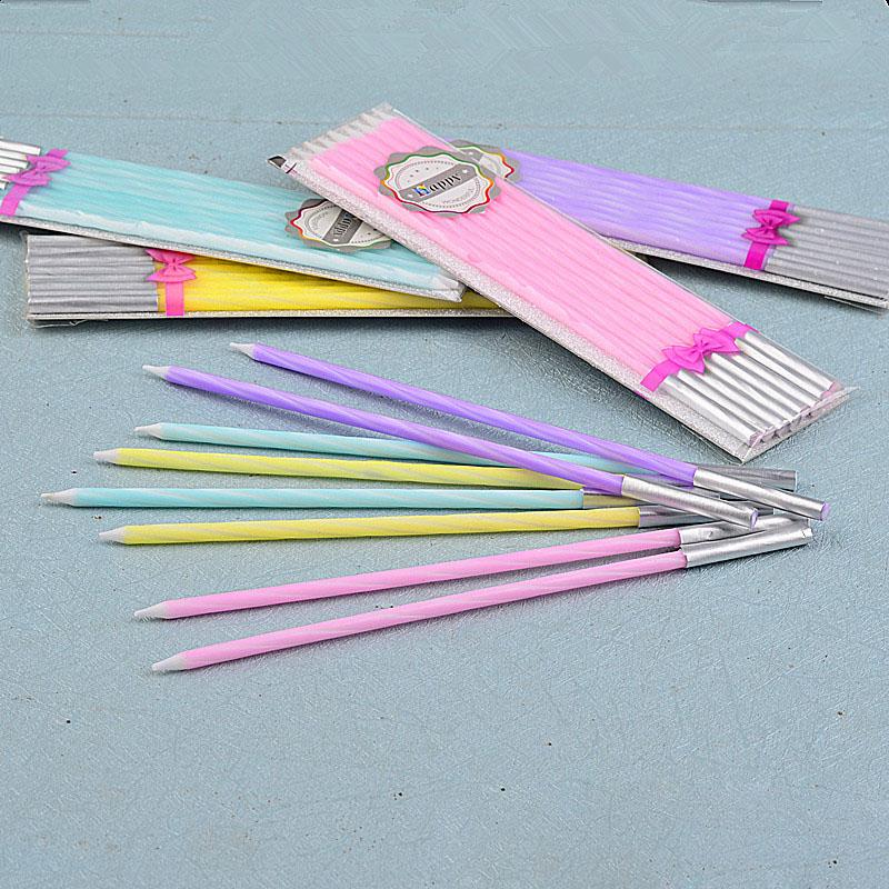 8 PCS Long Pencil Birthday Cake Candle Wedding Wax Cupcake Candle Home Decoration Supplies