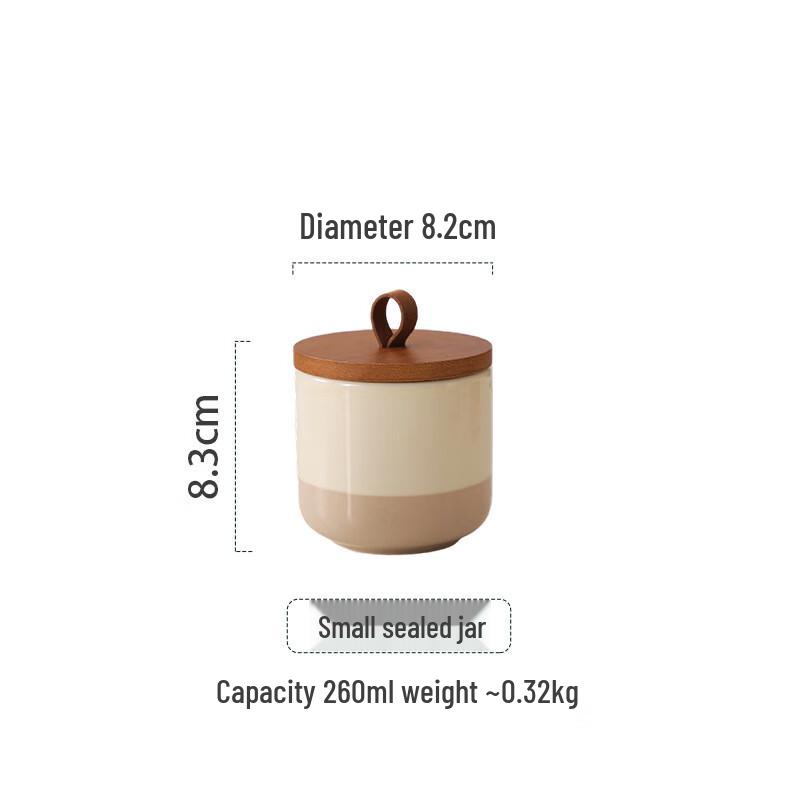 Ceramic Food Storage Jar Set with Handle Lids