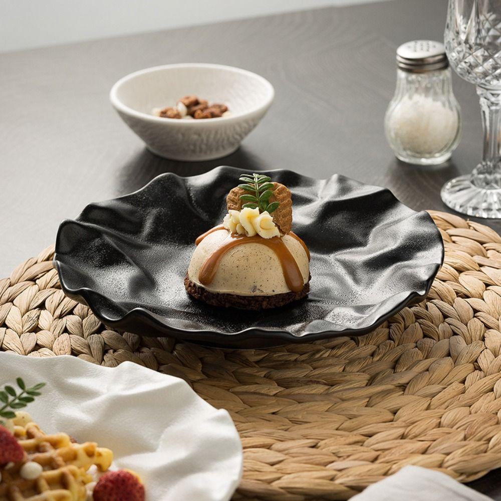 Ceramic Western Cuisine Plate Creative Dessert Tray Kitchen Organizer Steak Plate  Snacks