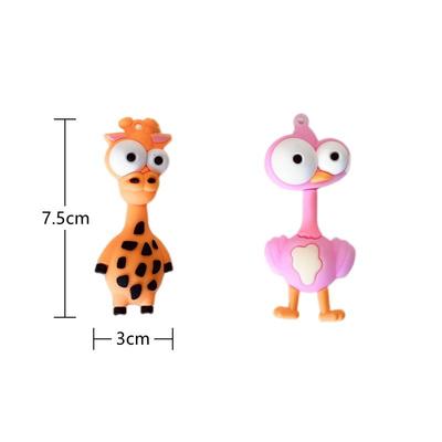 XQ128 Cute Animal Series Keychain: Lion, Monkey, Zebra, Elephant, Ostrich