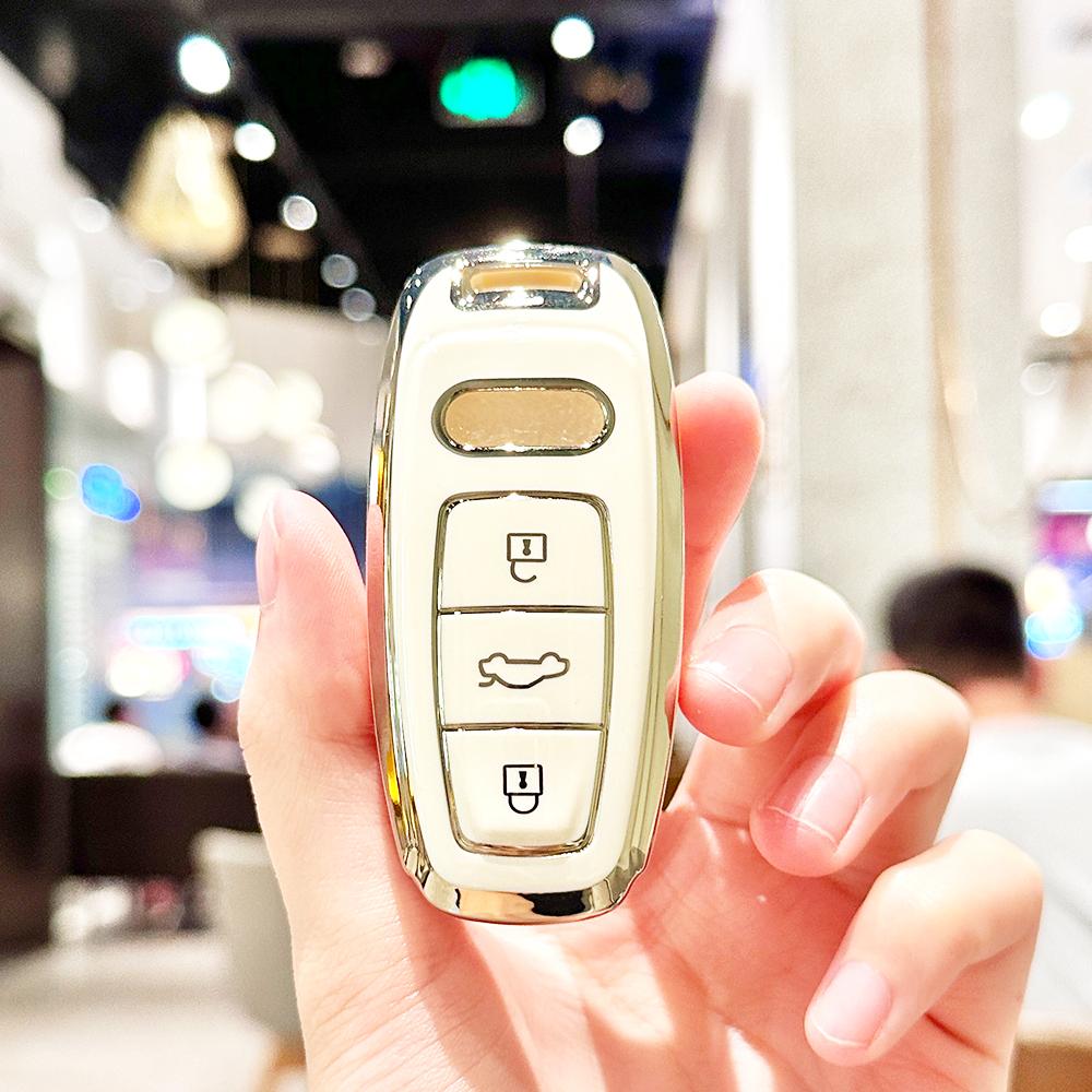 

Корпус с 3 кнопками для Q8 RSQ8 A6 C8 S6 RS6 A7 S7 RS7 A3 8Y A8 D5 4N RS E-tron GT Q4 Q7 4M TPU Чехол-крышка для пульта автомобильного ключа silver ede coverg белый