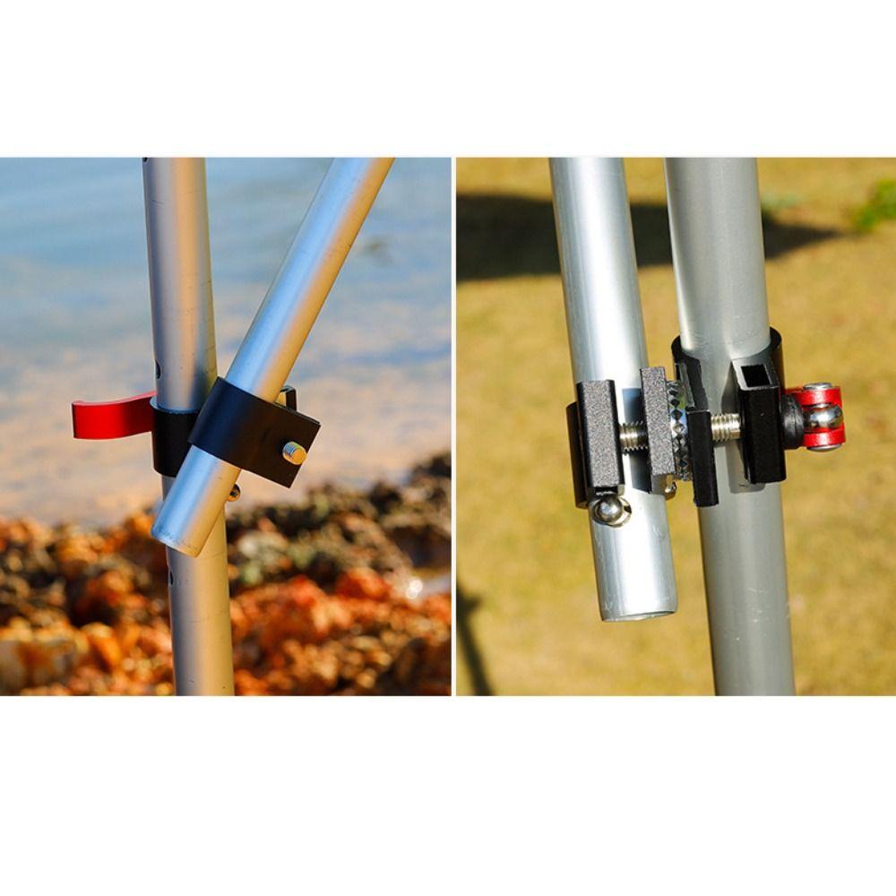 Aluminum Alloy Fishing Chair Umbrella Clip Universal Pole Holding Fish Pole Holder 360° Rotating Adjustable
