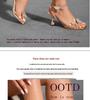 European Style Plus Size Open-Toe Bow High Heel Sandals