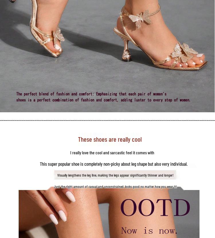 European Style Plus Size Open-Toe Bow High Heel Sandals