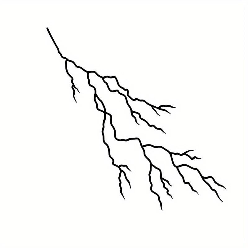 Lightning Crack Motorcycle Sticker Waterproof High Quality Decorative Body Windshield Latte