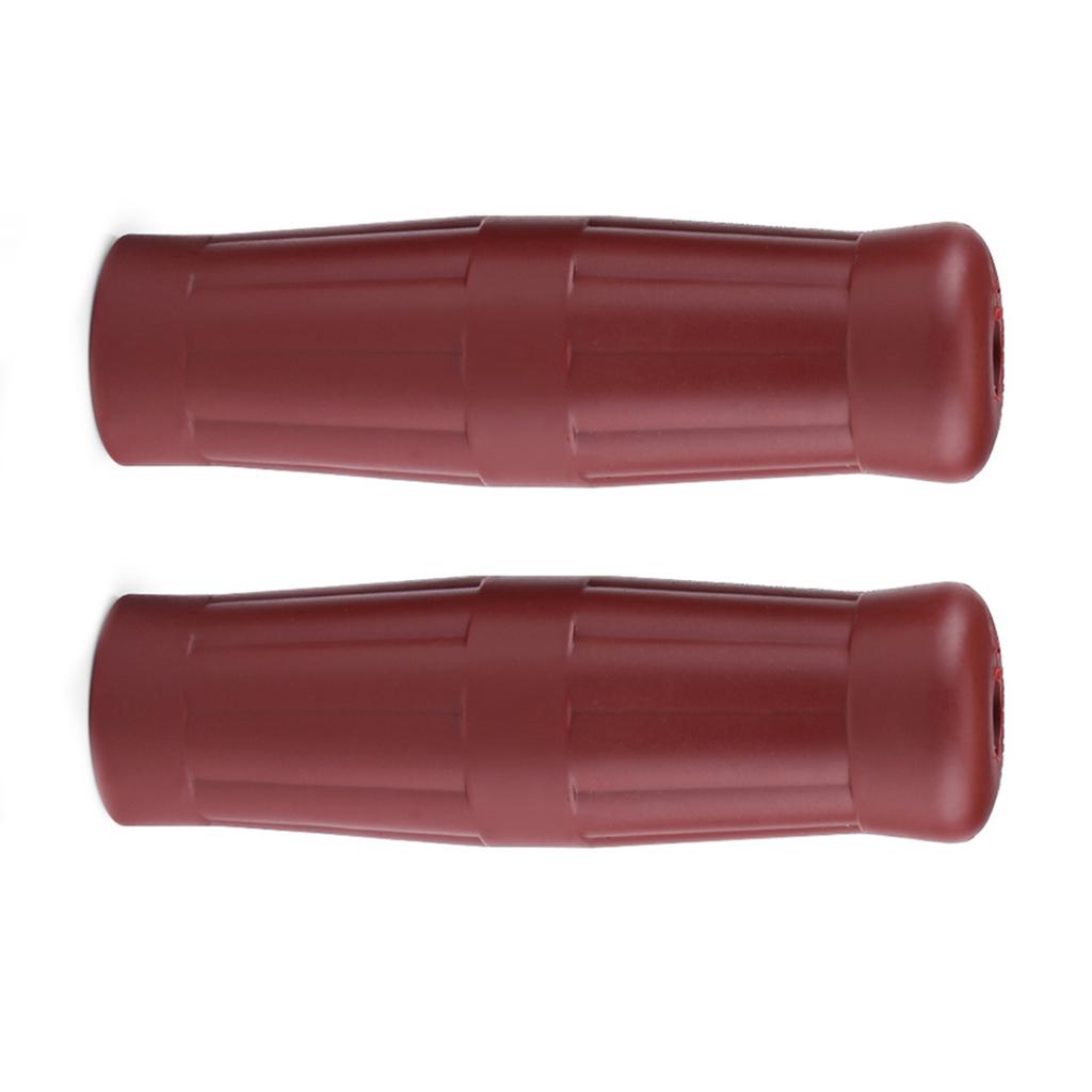 1 Pair 1"78" Universal Motorcycle Bike Vintage Classic Handlebar Hand Grips Bar Brown