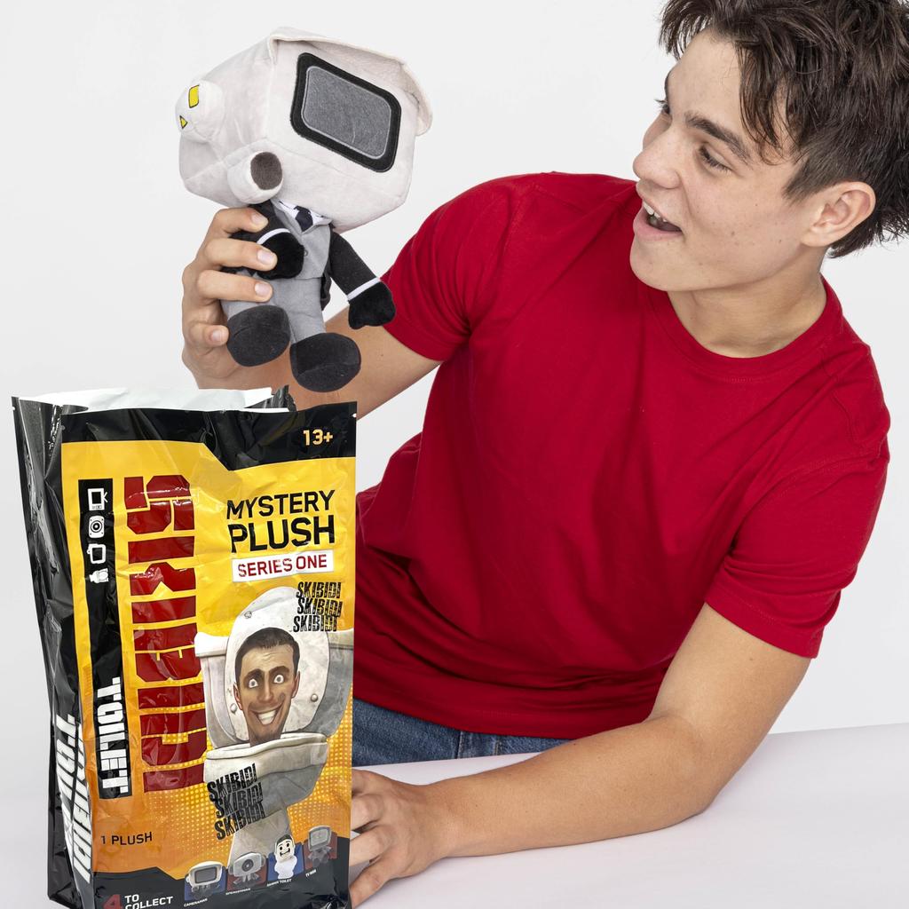 Skibidi Toilet Mystery Plush (Official Licensed Collectible Blind Bag, Series 1, Bonkers Toys)