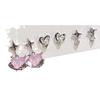 Love Butterfly Rose Flower Earring Set - Women's Elegant Design Style Petite Girl Earrings