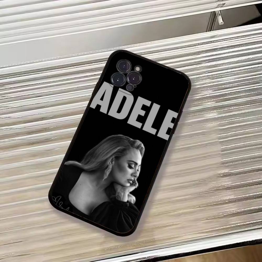 Singer A-Adele Phone Case For iPhone 17,16,15,14,13,12,11 Plus,Pro Max,XS,Soft Silicone Black Cover
