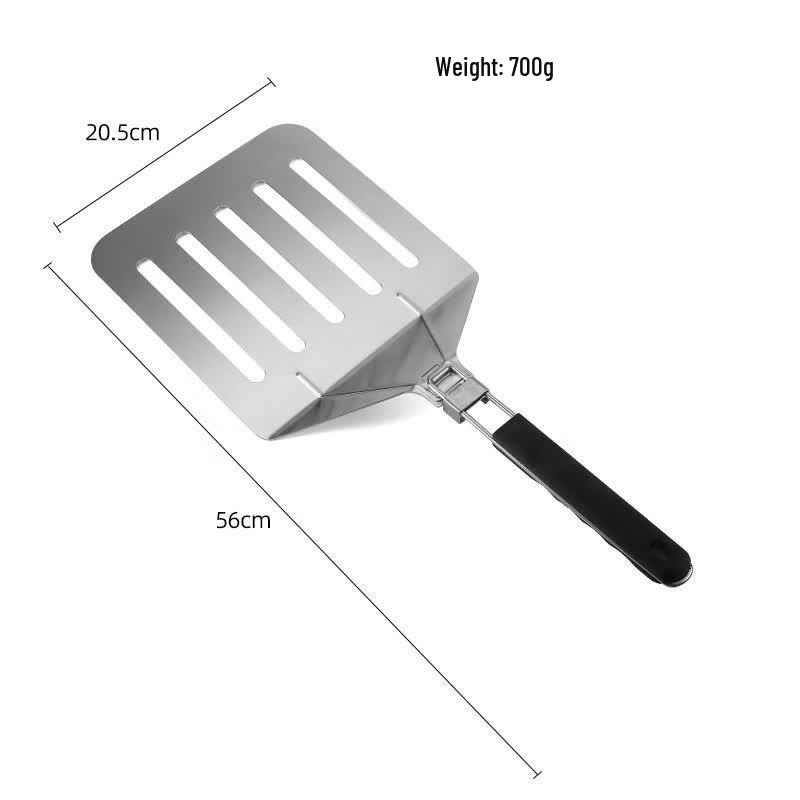 MDNG Folding Perforated Pizza Peel with Rubber Handle