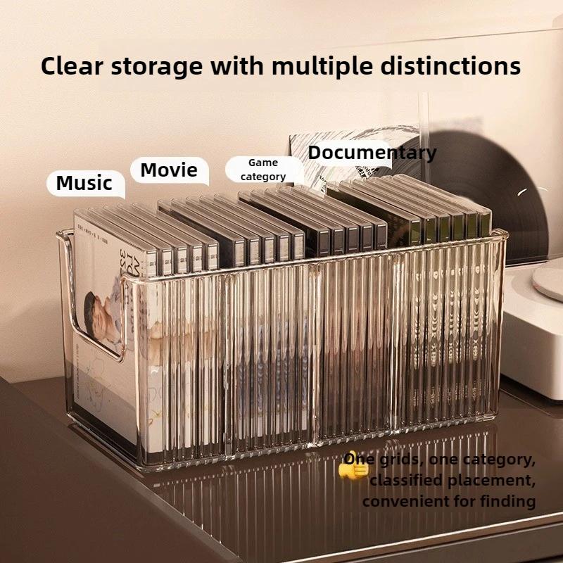 For Collection Storage Album Storage Box CD Disc Rack Desktop Disc Black Vinyl Record Magnetic Tape Display Storage Rack