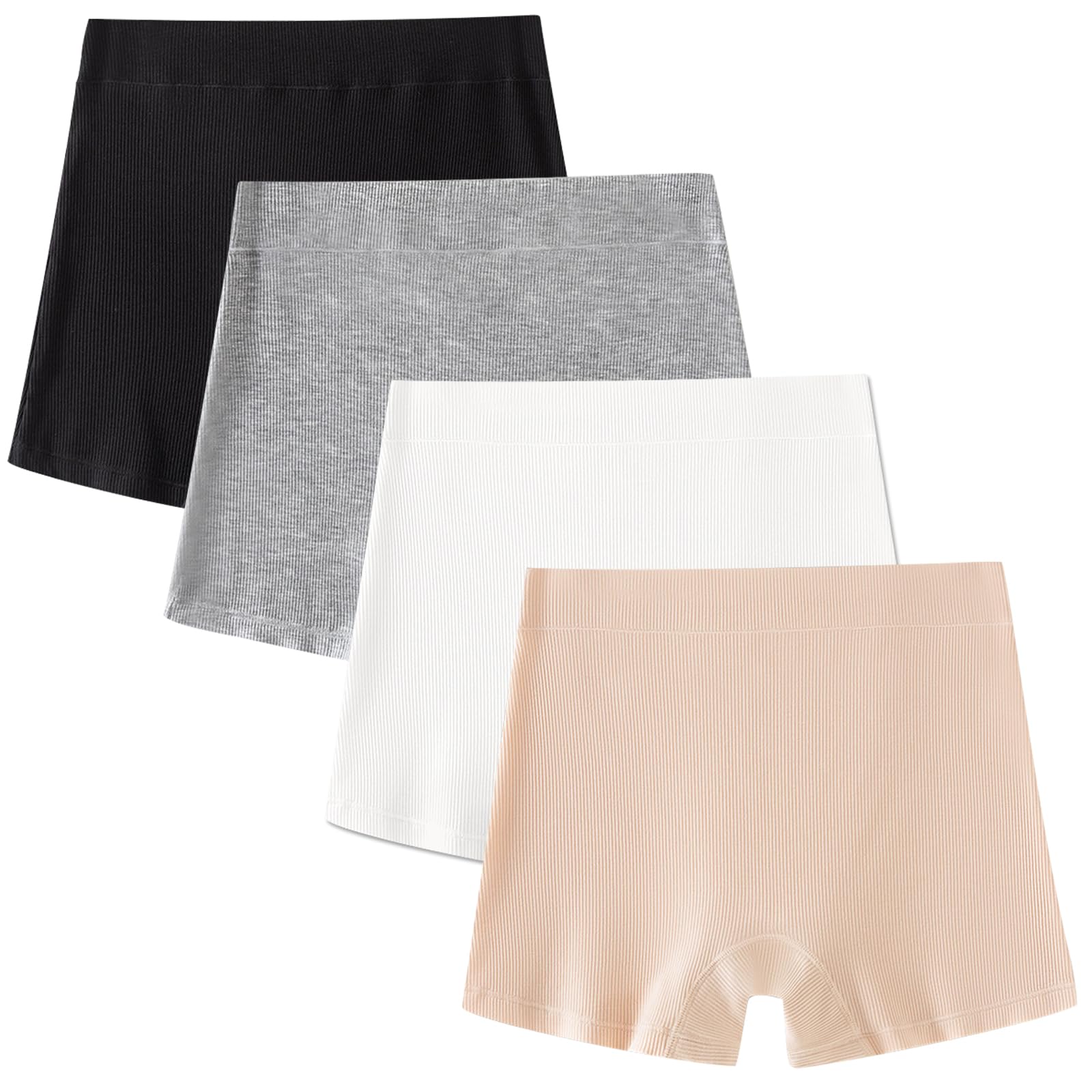 

AILIWINA Боксеры Спортивное Эластичное Спортивное Нижнее Белье Шорты-Боксеры с Завышенной Талией, Женские Шорты, Влагоотводящие, Дышащие, Брюки, Женские (Набор 4)